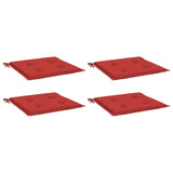 Vidaxl Garden stol blazine 4 pcs 40x40x3 cm Oxford tkanina rdeča