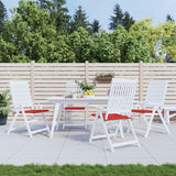 Vidaxl Garden Chair Puter 4 PC -er 40x40x3 cm Oxford stoff rød