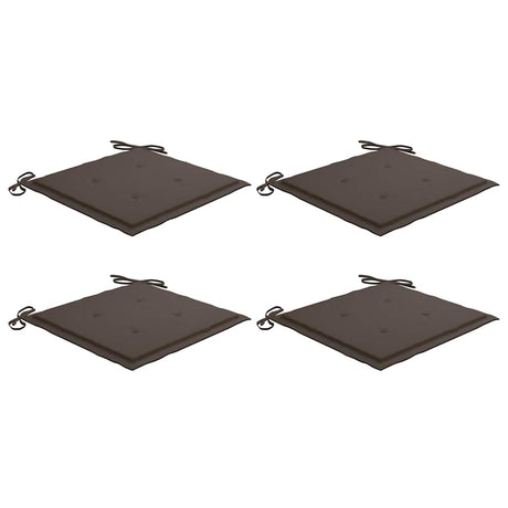 Vidaxl tuinstoelkussens 4 st 40x40x4 cm oxford stof taupe