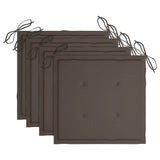 Vidaxl tuinstoelkussens 4 st 40x40x4 cm oxford stof taupe