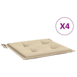 Coussins de chaise de jardin vidaxl 4 pcs 40x40x3 cm oxford tissu beige