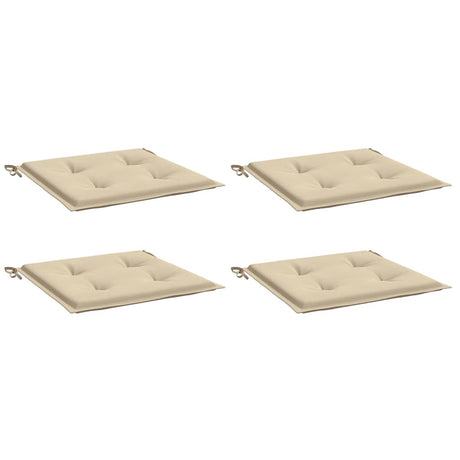 Vidaxl tuinstoelkussens 4 st 40x40x4 cm oxford stof beige