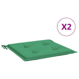 Vidaxl Gartenstuhl Kissen 2 ST 50 x 50 x 3 cm Oxford Stoff grün