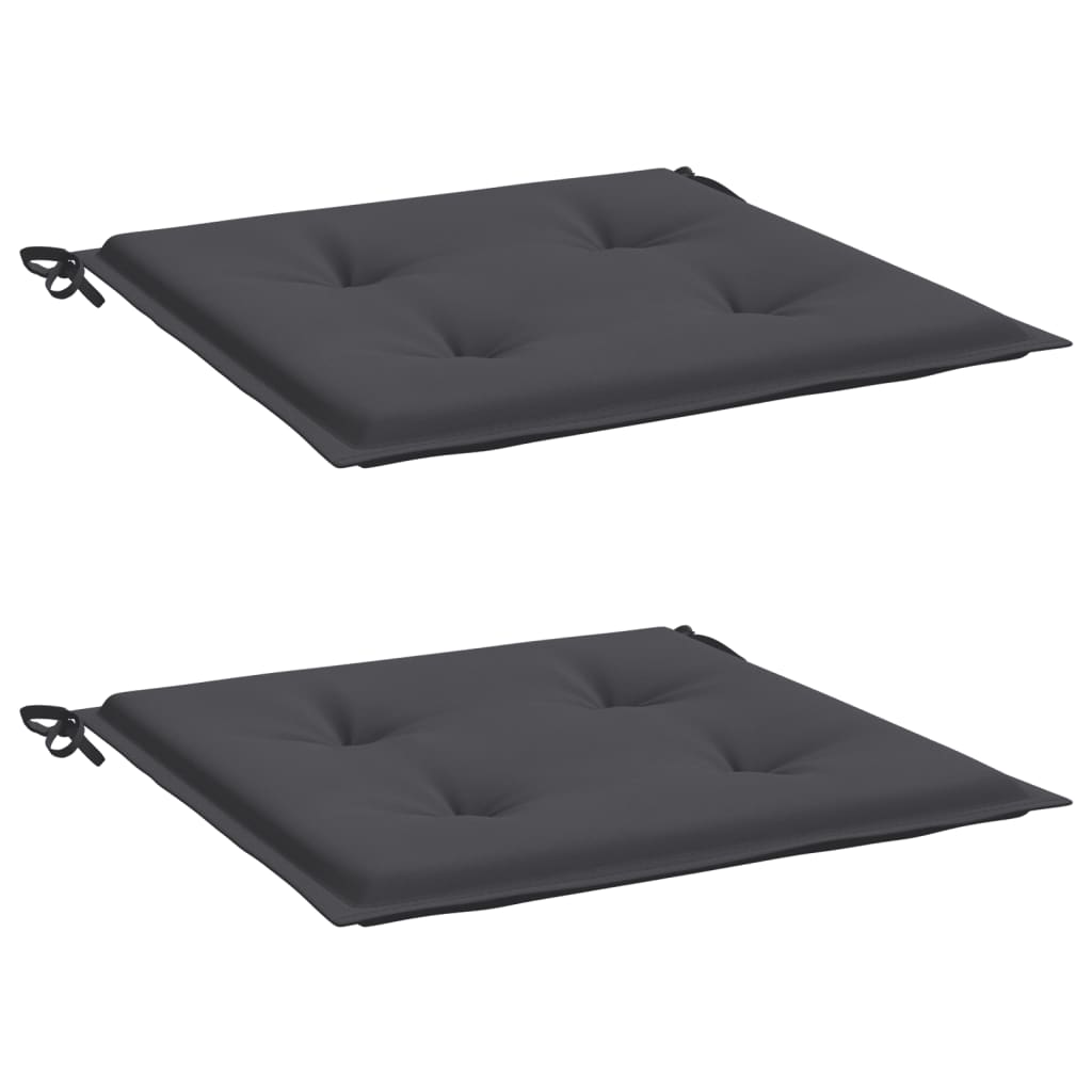 Vidaxl Garden Stol Puder 2 ST 50X50X3 CM Oxford Fabric Anthracite -farvet