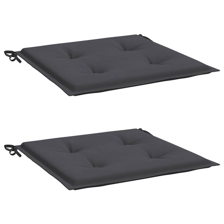 Vidaxl tuinstoelkussens 2 st 50x50x4 cm oxford stof antracietkleurig