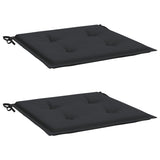 Cojines de silla de jardín Vidaxl 2 st 50x50x3 cm oxford tela negro