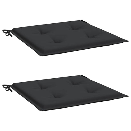 Vidaxl tuinstoelkussens 2 st 50x50x4 cm oxford stof zwart