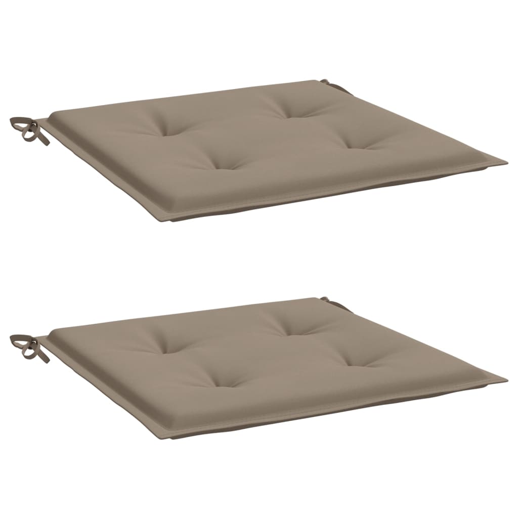 Cuscini da sedia da giardino Vidaxl 2 St 50x50x3 cm tessuto taupe