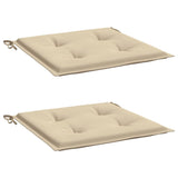 Vidaxl Garden Stol Puder 2 St 50x50x3 cm Oxford Stof beige