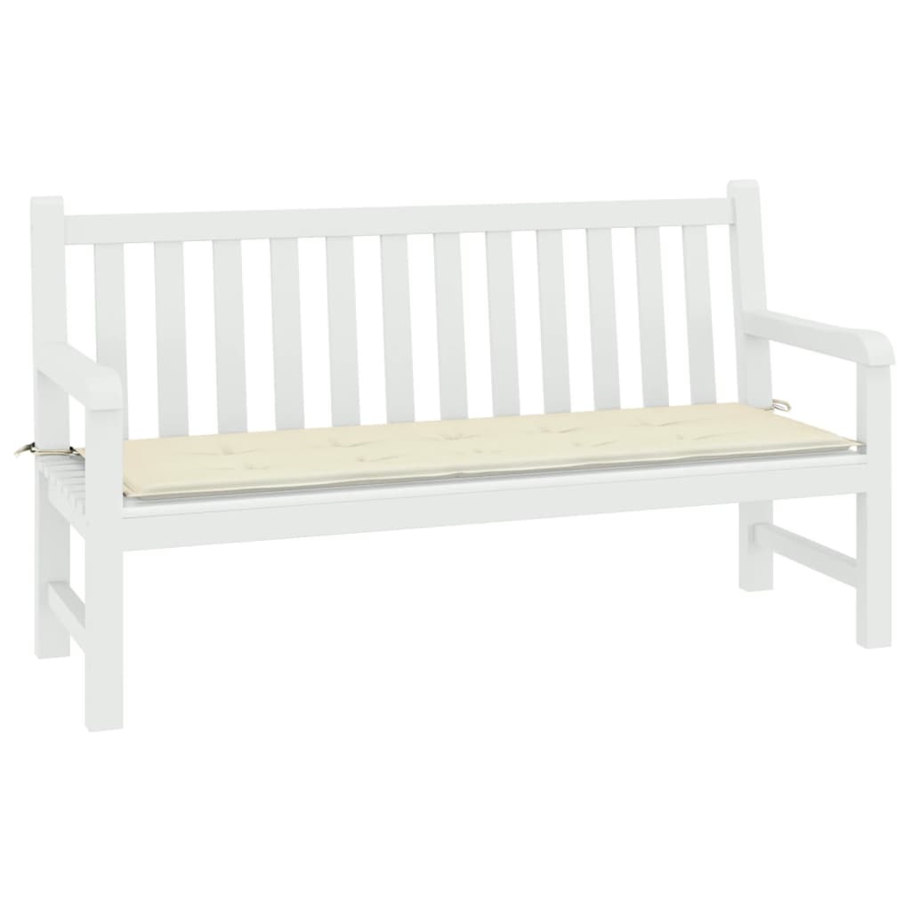 Vidaxl Garden Bench Cushion 200x50x3 CM Oxford Fabric Crème -Coled