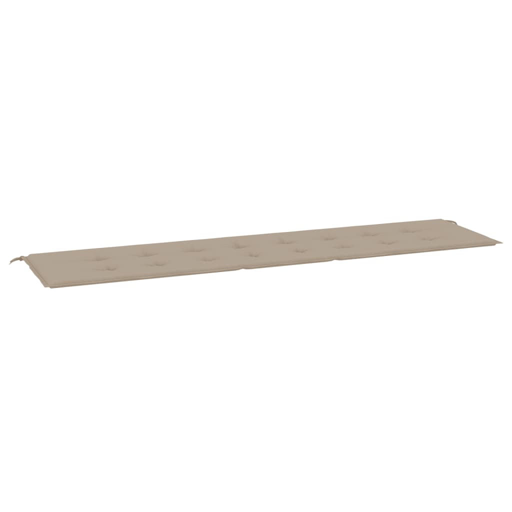 Vidaxl Gaartbank Custioun 200x50x3 CM Oxford Stoff Taupe