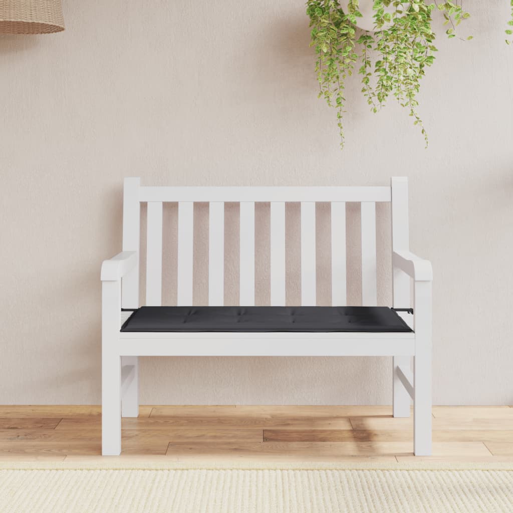 VIDAXL Garden Bench Blaža 100x50x3 cm Oxford tkanina črna