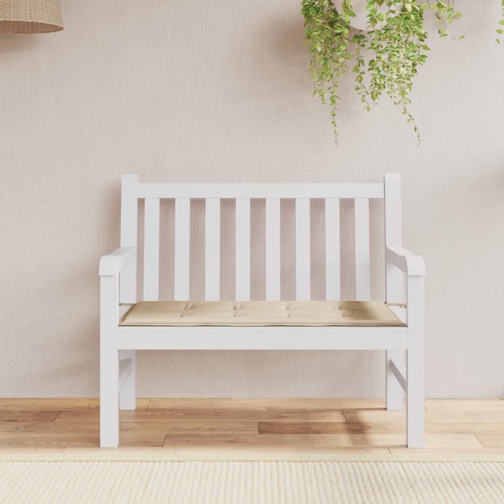 Vidaxl Garden Bench Kissen 100x50x3 cm Oxford Stoff Beige