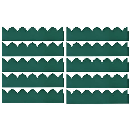 Vidaxl gazonranden 10 st 65x15 cm pp groen