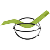 Vidaxl tuinligbed geometrisch staal groen