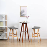 Vidaxl barstoelen 2 st stof donkergrijs