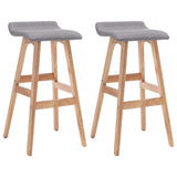 Vidaxl barstoelen 2 st stof lichtgrijs