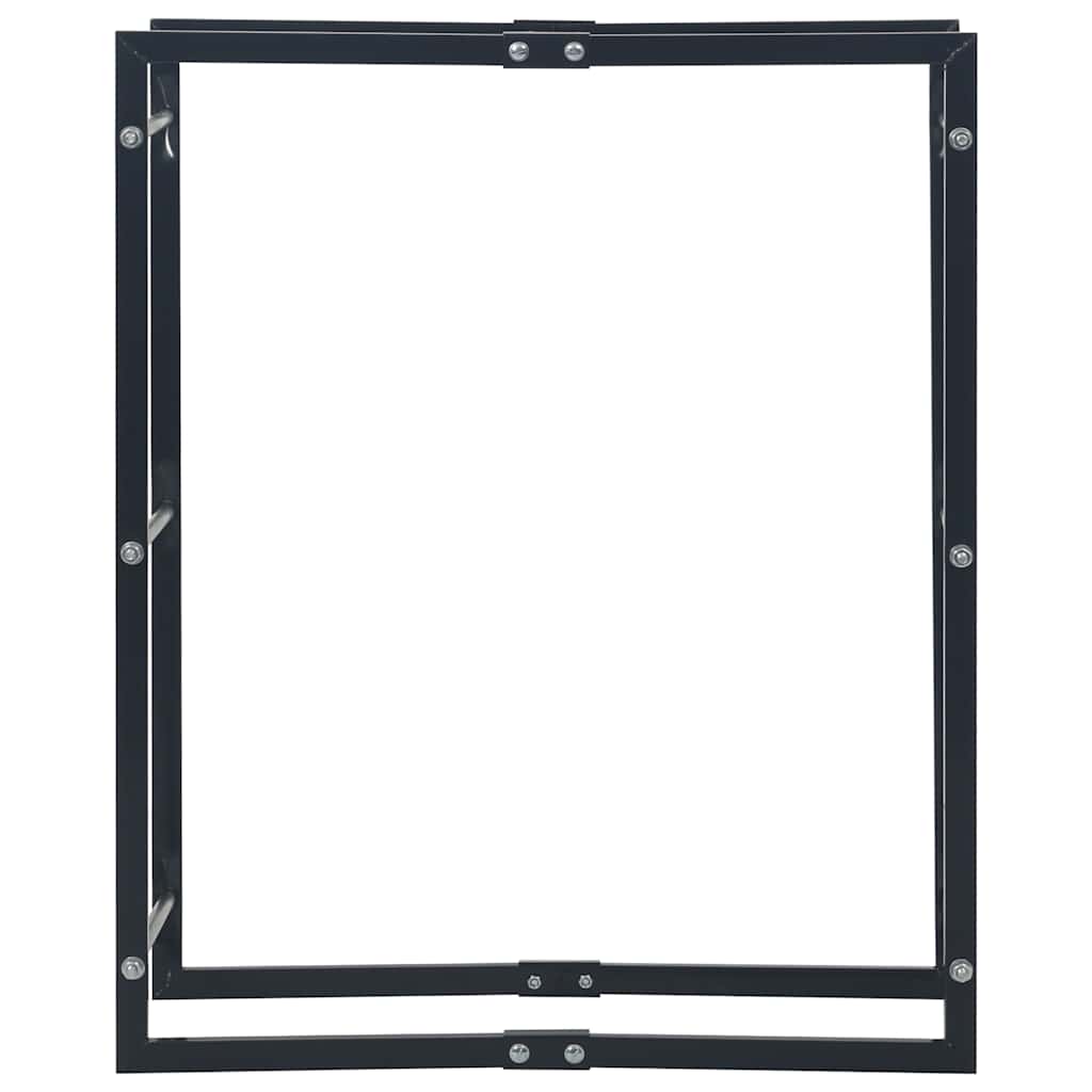 Vidaxl haardhoutrek 80x25x100 cm staal zwart