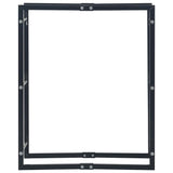 Vidaxl haardhoutrek 80x25x100 cm staal zwart