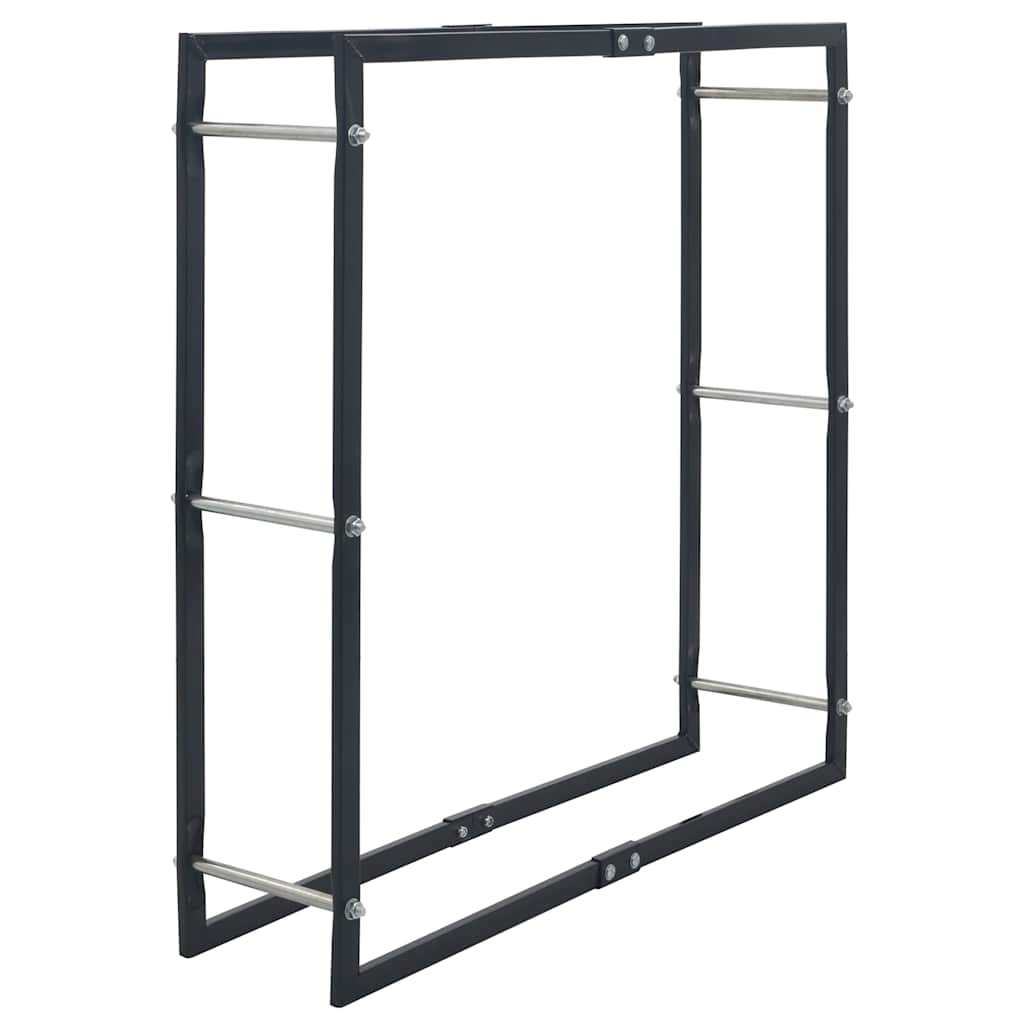 Vidaxl haardhoutrek 100x25x100 cm staal zwart