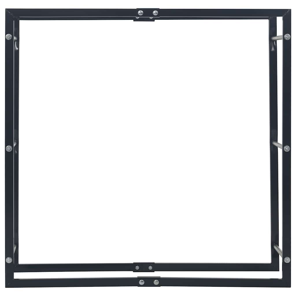 Vidaxl haardhoutrek 100x25x100 cm staal zwart