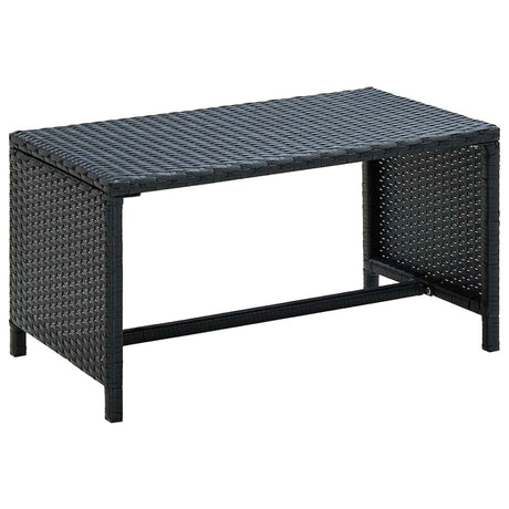 Vidaxl salontafel 70x40x38 cm poly rattan zwart