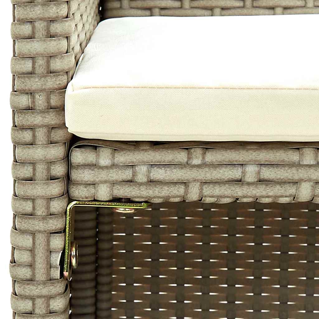 Vidaxl tuinbank 2-zits met kussens poly rattan beige