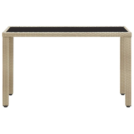 Vidaxl tuintafel 123x60x74 cm poly rattan beige