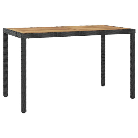 Vidaxl tuintafel 123x60x74 cm massief acaciahout zwart en bruin