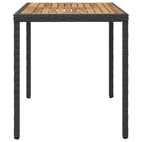 Vidaxl tuintafel 123x60x74 cm massief acaciahout zwart en bruin