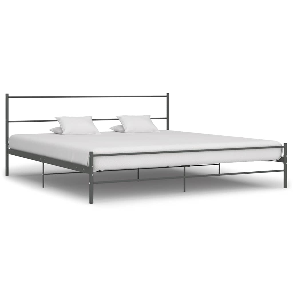 Vidaxl bedframe metaal grijs 200x200 cm