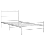 Vidaxl bedframe metaal wit 90x200 cm