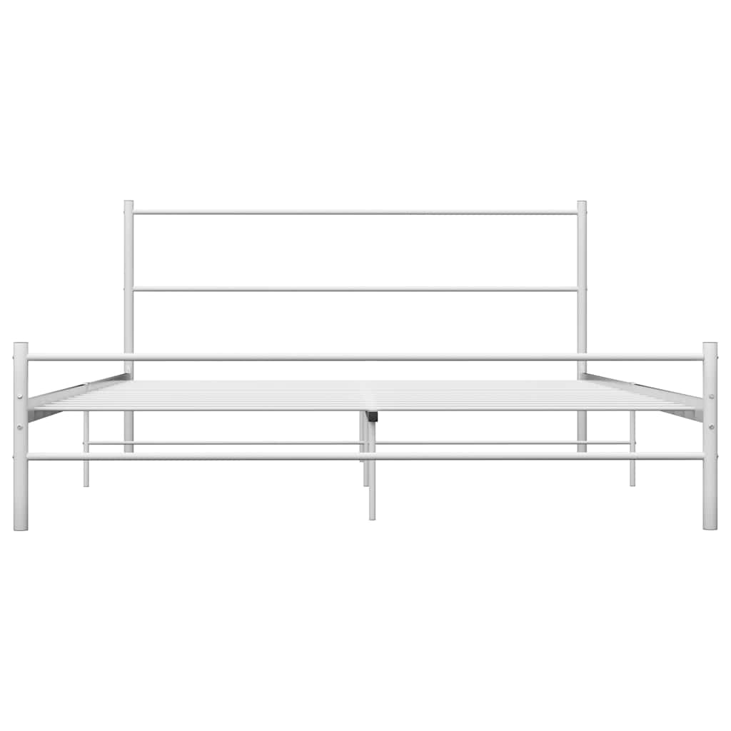 Vidaxl bedframe metaal wit 120x200 cm