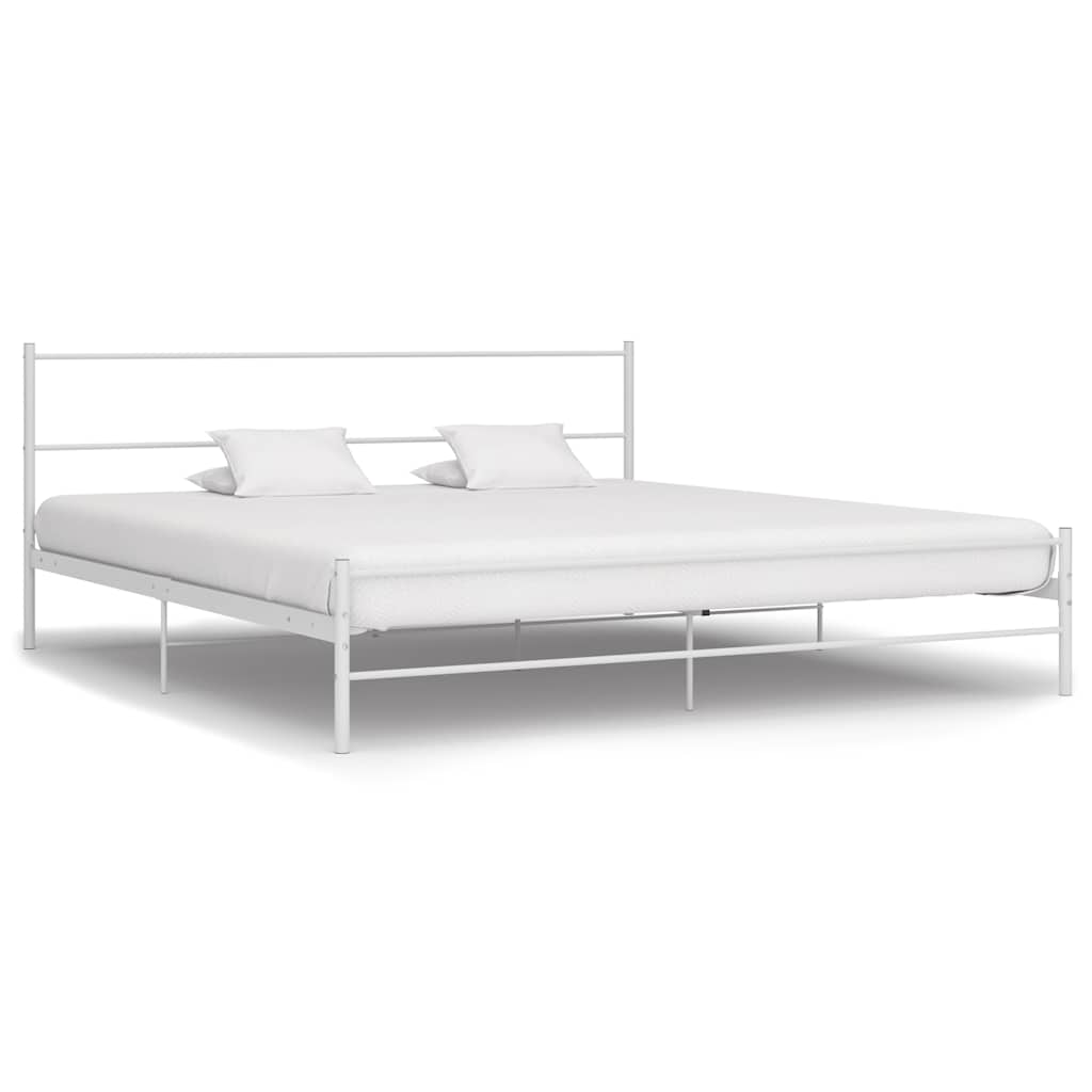 Vidaxl bedframe metaal wit 160x200 cm