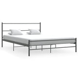 Vidaxl bedframe zonder matras metaal grijs 140x200 cm