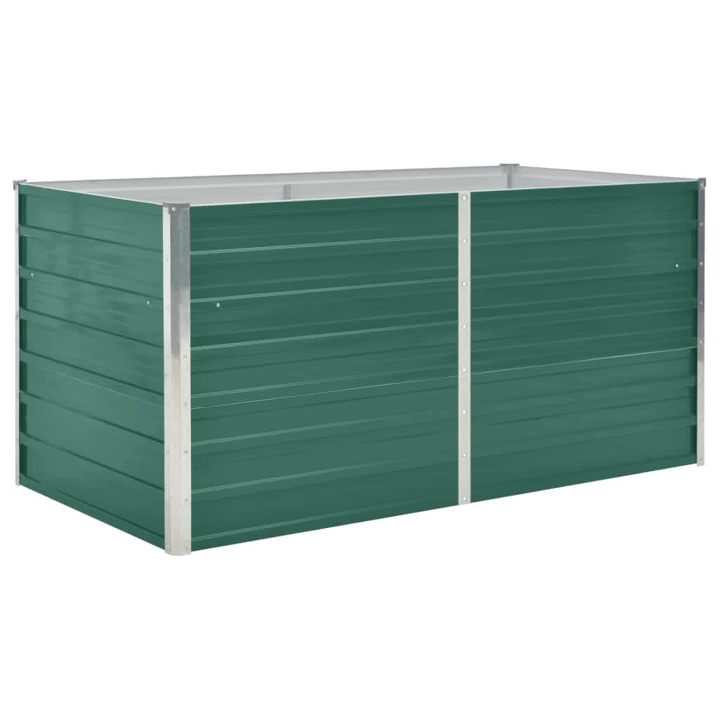 VidaXL Planter raised 160x80x77 cm galvanized steel green