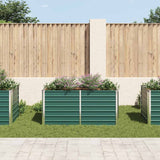 Vidaxl plantenbak verhoogd 160x80x77 cm gegalvaniseerd staal groen