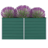 Vidaxl Planter je dvignil 160x80x77 cm pocinkano jekleno zeleno