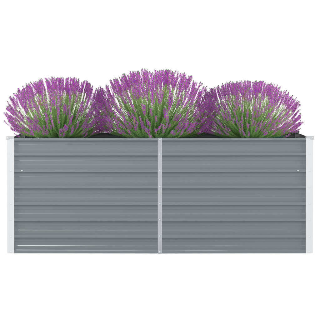 Vidaxl Planter raised 160x80x45 cm galvanized steel gray