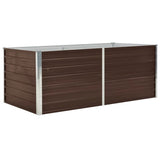 Vidaxl fioriera raccolta 160x80x45 cm marrone galvanizzato in acciaio