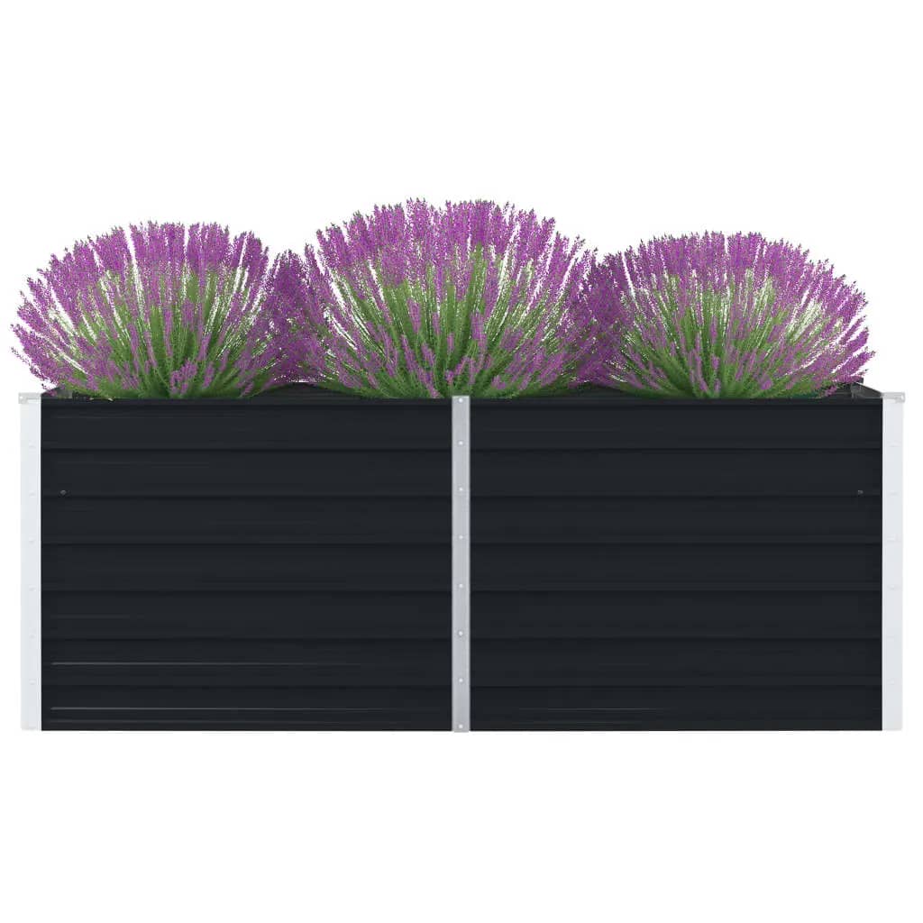 Vidaxl plantenbak verhoogd 160x80x45 cm gegalvaniseerd staal antraciet