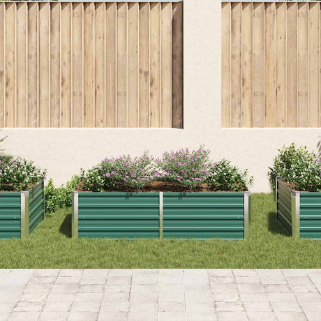 Vidaxl plantenbak verhoogd 160x80x45 cm gegalvaniseerd staal groen