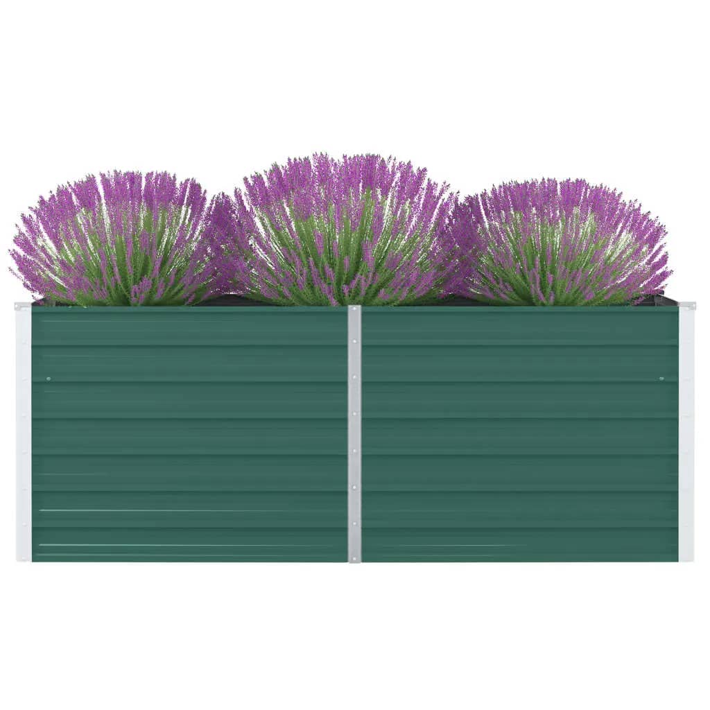 Vidaxl Planter surélevé 160x80x45 cm en acier galvanisé vert