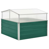 Vidaxl Tuinkas 100x100x77 cm Galvanized Steel Green