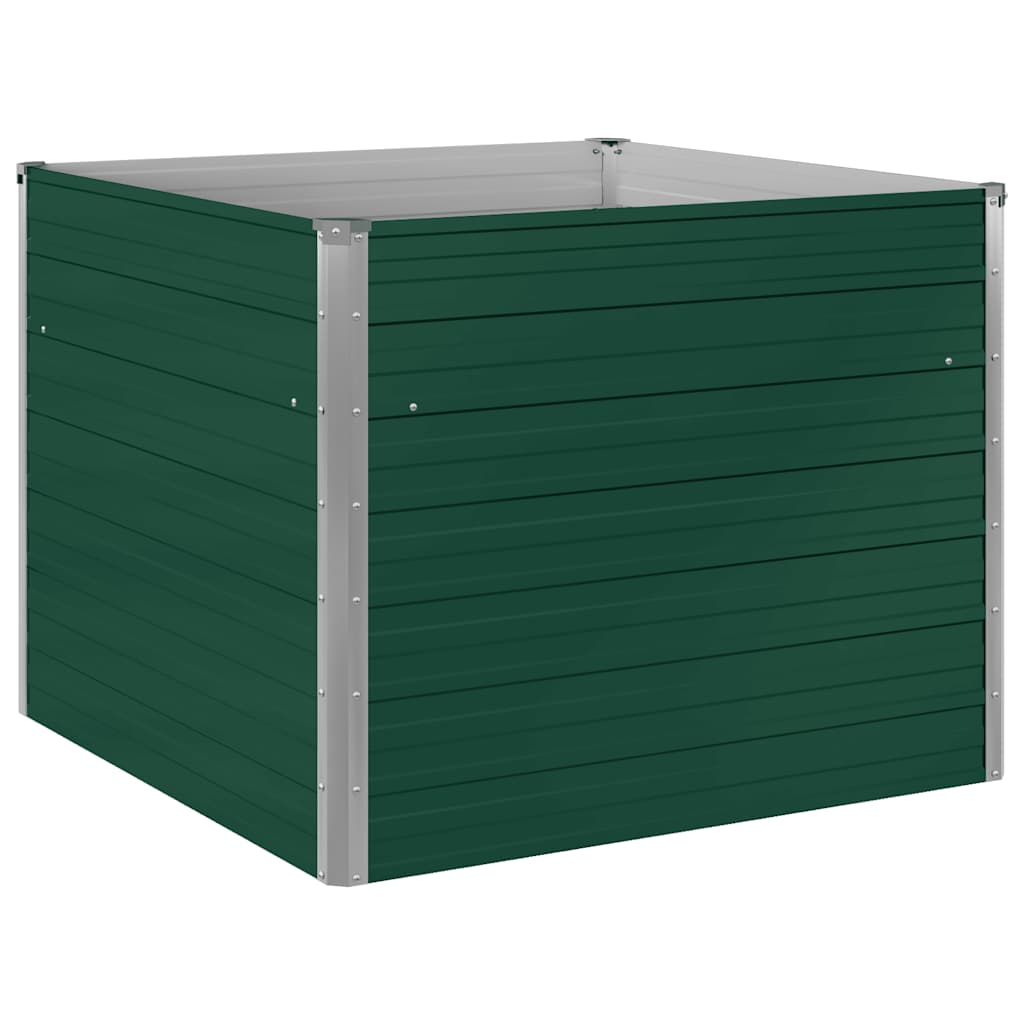 Vidaxl plantenbak verhoogd 100x100x77 cm gegalvaniseerd staal groen
