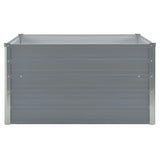 Vidaxl plantenbak verhoogd 100x100x45 cm gegalvaniseerd staal grijs