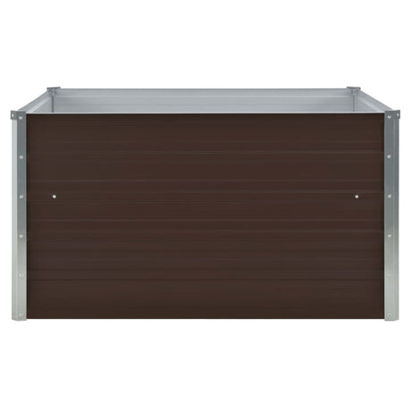 Vidaxl plantenbak verhoogd 100x100x45 cm gegalvaniseerd staal bruin