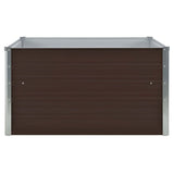 Vidaxl Planter insensible 100x100x45 cm en acier galvanisé marron en acier