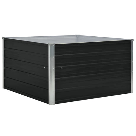Vidaxl plantenbak verhoogd 100x100x45cm gegalvaniseerd staal antraciet