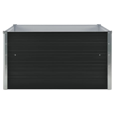 Vidaxl plantenbak verhoogd 100x100x45cm gegalvaniseerd staal antraciet